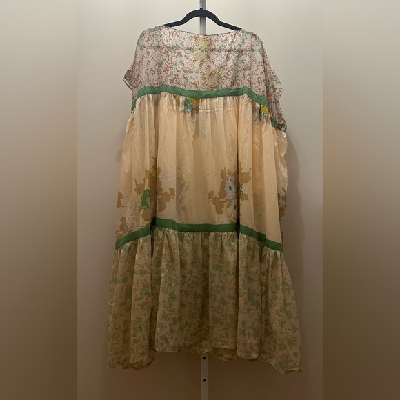 NEW Yvonne S Wind Cotton Floral Dress Sz L Net-a-Porter FLOWER FIELD LIGHT PEACH - Picture 4 of 10